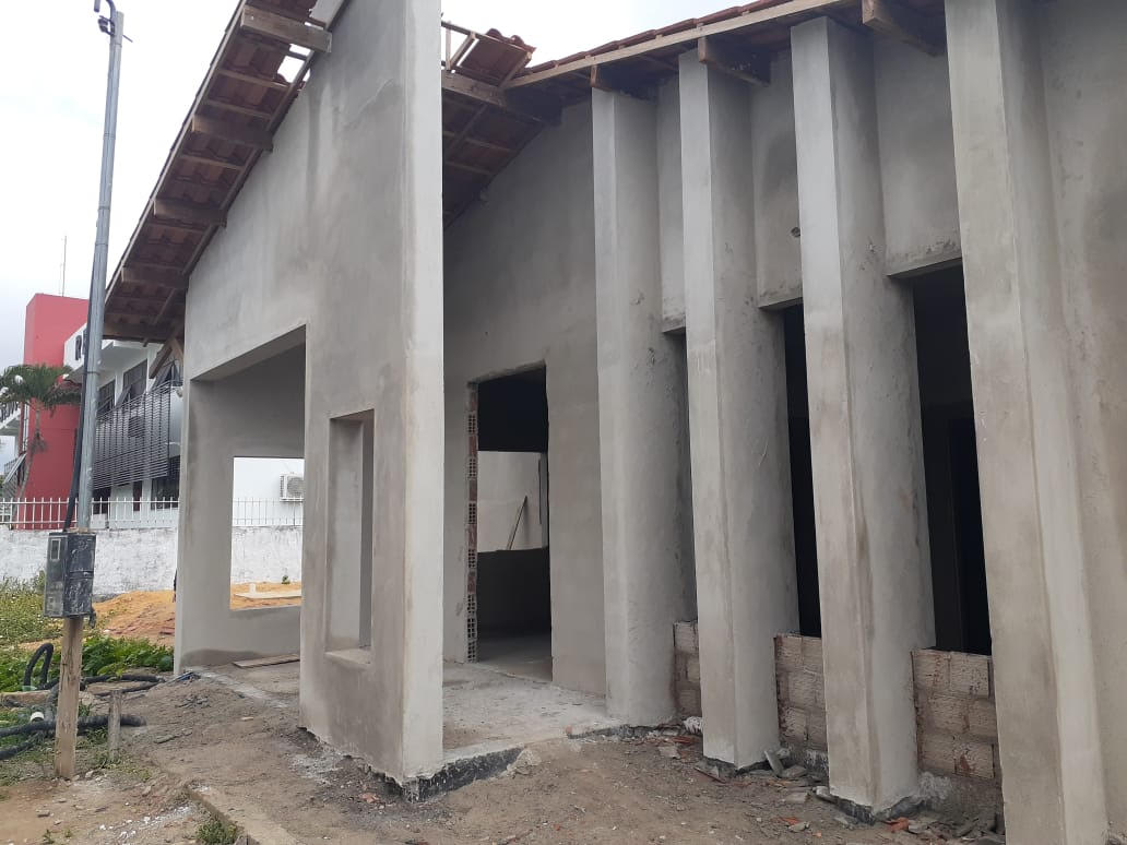 Obra do Centro de Parto Normal (CPN), em construção