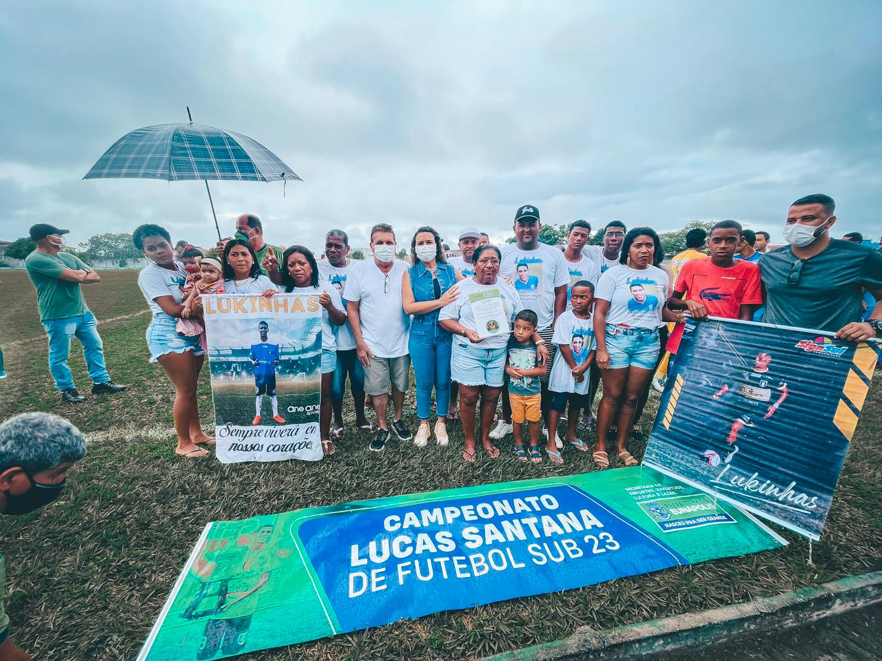 Família de Luquinhas prestigiou final do campeonato que levou o nome do jogador