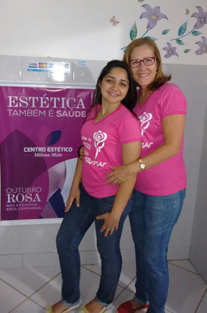 Milena e Elizete, profissionais do Centro de Estética Milena Melo