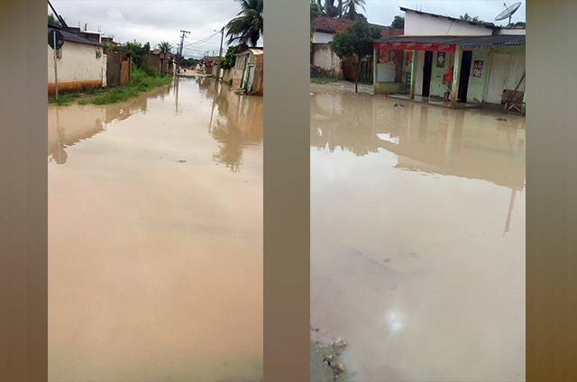 Rua David Manzoli, bairro Irmã Dulce (Foto: Internauta via WhatsApp 9 8112-0914)