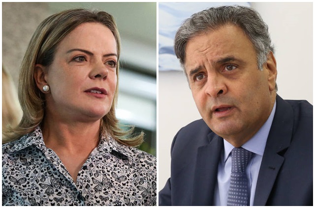 Senadores Gleisi Hoffmann (PT-PR) e Aécio Neves (PSDB-MG), que se elegeram deputados federais (Fotos: Felipe Rau e Dida Sampaio)