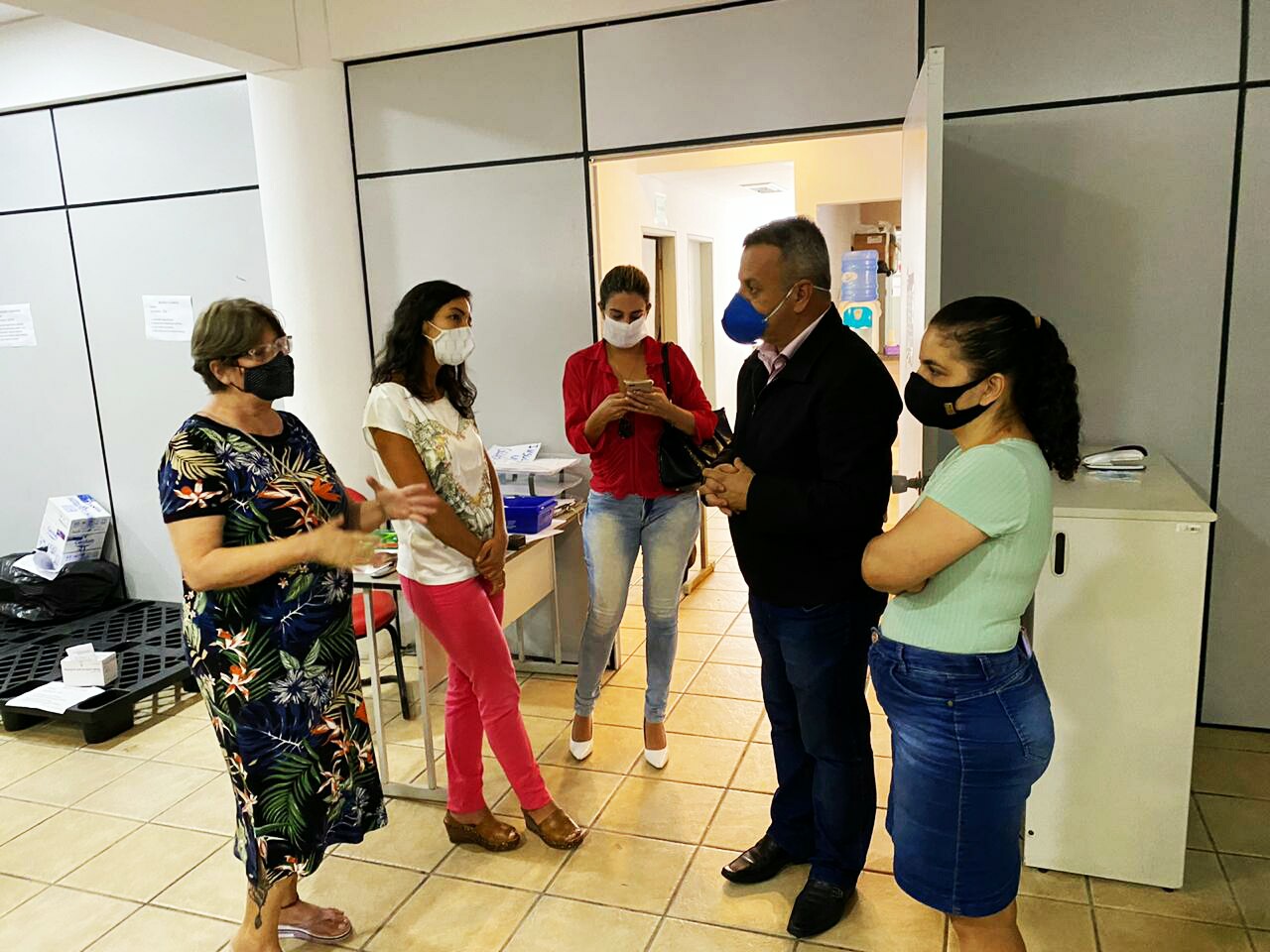 Equipe em visita a unidades da Saúde