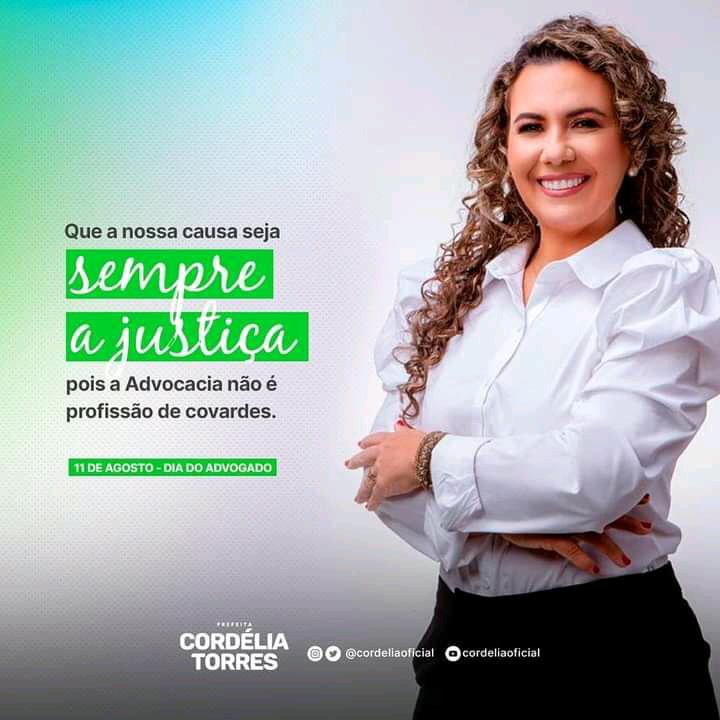 Prefeita Cordélia Torres homenageia os Advogados