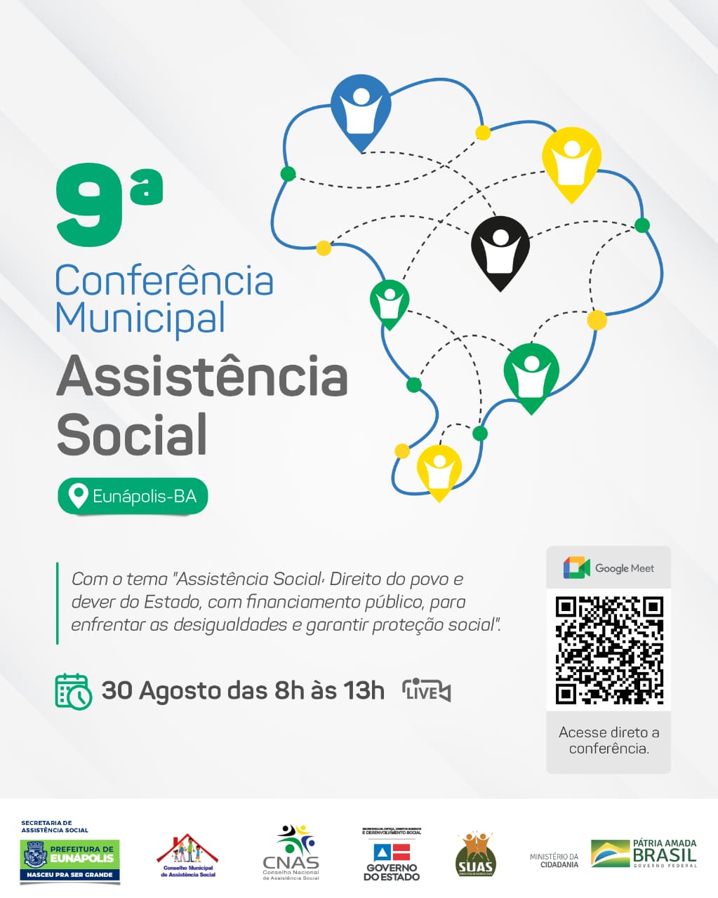 Conferência Municipal de Assistência Social acontece nesta segunda-feira em Eunápolis