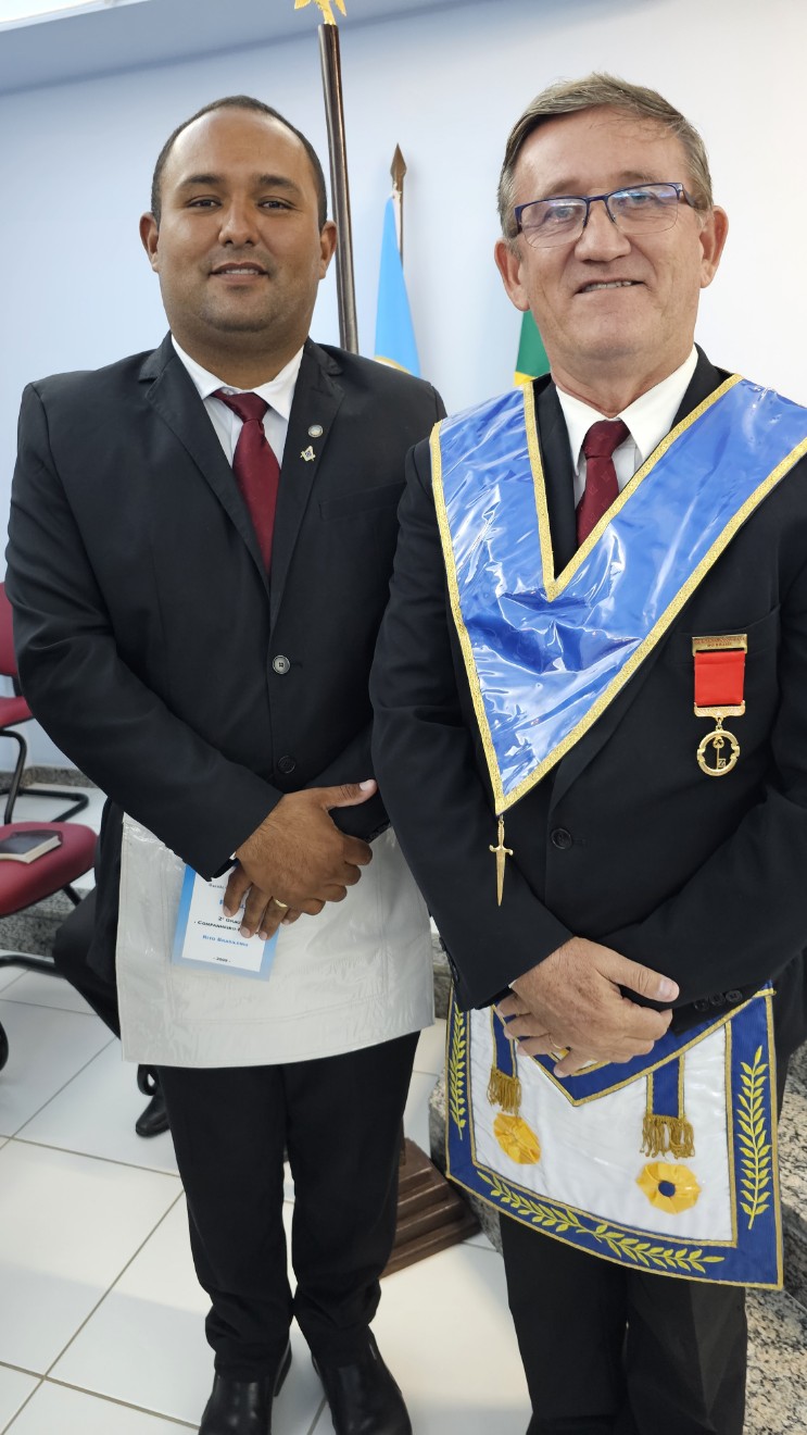 Elton Lira e o padrinho Marcos Kuzma