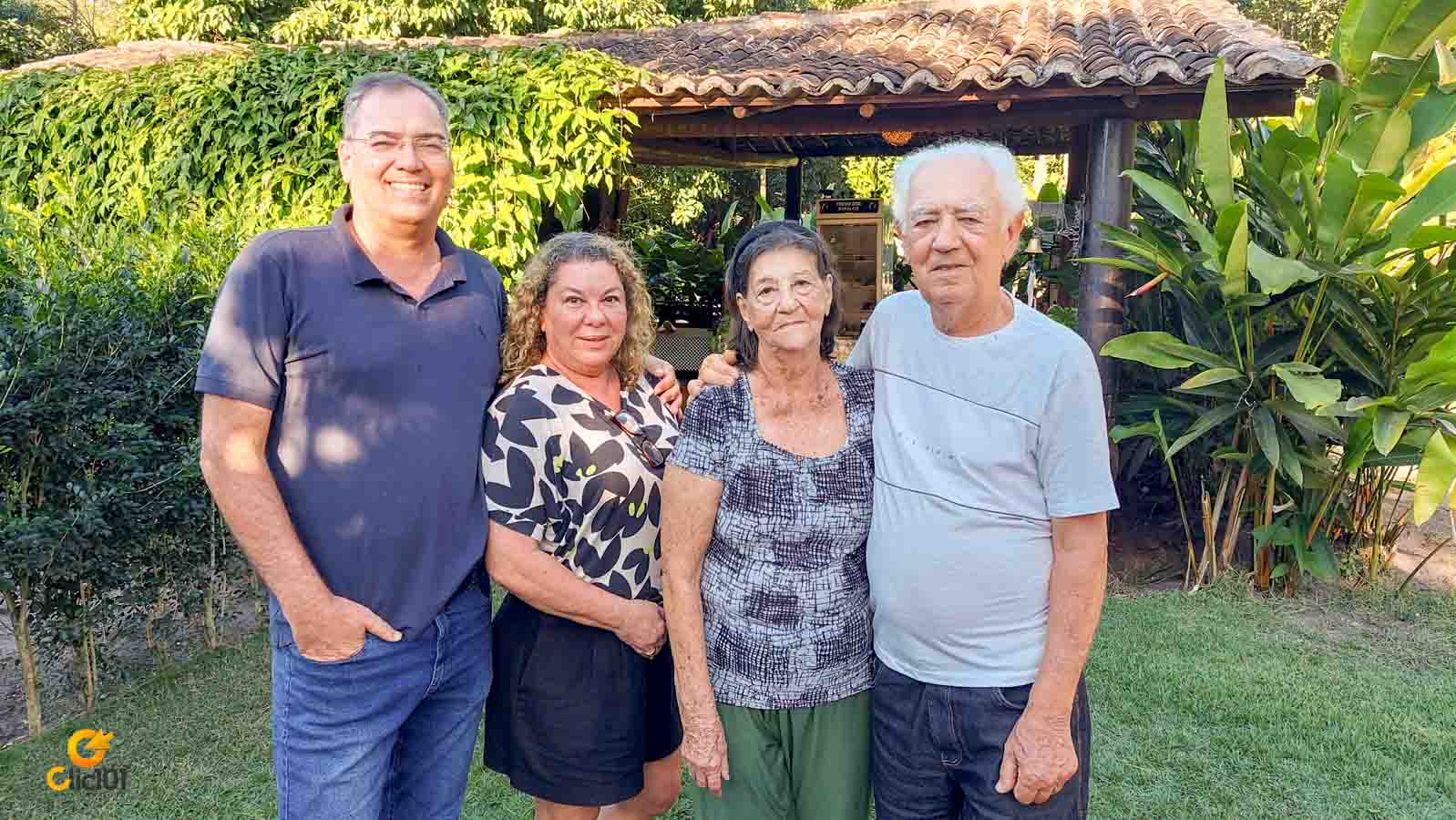 Família Cangussú: Roberto, Gianini, Neyde, Hélio