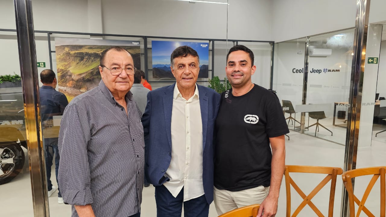 Idalício Viana (Clic101), produtor rural Flamarion Matos, médico e empresário Thiago Augusto