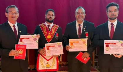 Eunápolis: Loja Capitular recebe 4 Irmãos no Grau 18