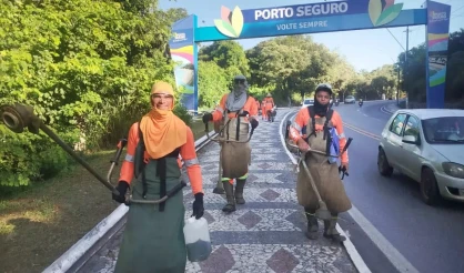 Equipes do Ação + Limpeza da Prefeitura de Porto Seguro reforçam serviços no Centro e Orla Norte