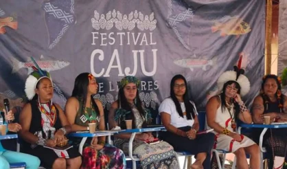 Caju de Leitores encerra 5ª edição com arte indígena, encontro com autores e apresentação dos Marujos Pataxó