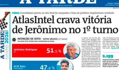Na véspera da eleição, confira números do Atlasintel na Bahia