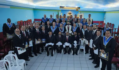 Iniciação inédita de 4 novos maçons em Guaratinga tem presença do Grão Mestre