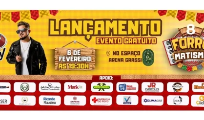 Lançamento do Forró Matismo, nesta sexta-feira às 19h30 no Espaço Arena Grassi