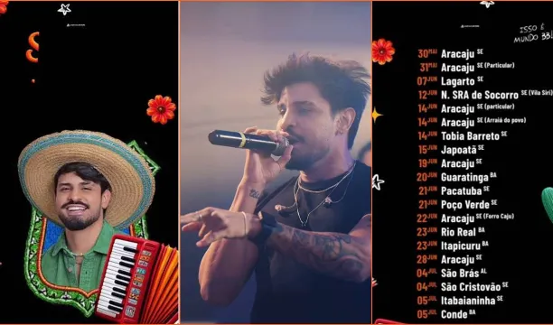 Ygor Raniere e Banda, dia 20 de junho, no São João de Guaratinga